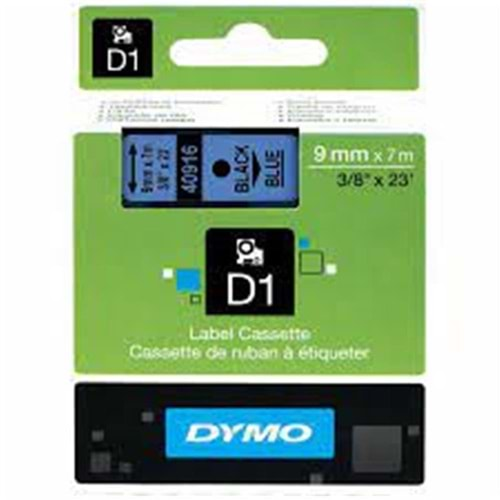 DYMO S0720710 D1 Yedek Şerit 9 mmx7mt Mavi-Siyah 40916