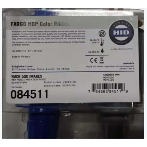 Fargo 084511 Ymck Renk Şerit Hdp5000 Yazıcı