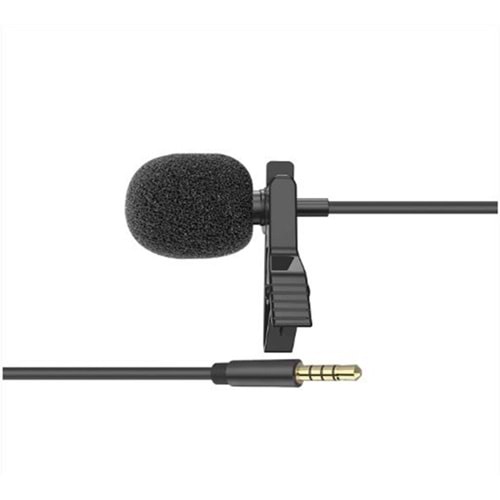 Snopy SN-M20 Siyah Akıllı Telefon ve Youtuber Metal mandallı, Yaka Mikrofonu