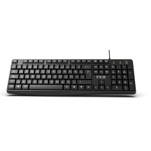 Inca IK-275QU Multimedya Soft Touch Black Keyboard (Kablo Uzunluğu 1,35 mt) (10 Milyon TuşTıklama)