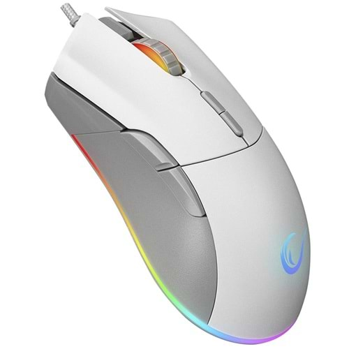 Rampage SMX-R21 COMPACT Usb Pembe-Gri RGB Işıklı+Macro 7200dpi - 1000hz Gaming Oyuncu Mouse