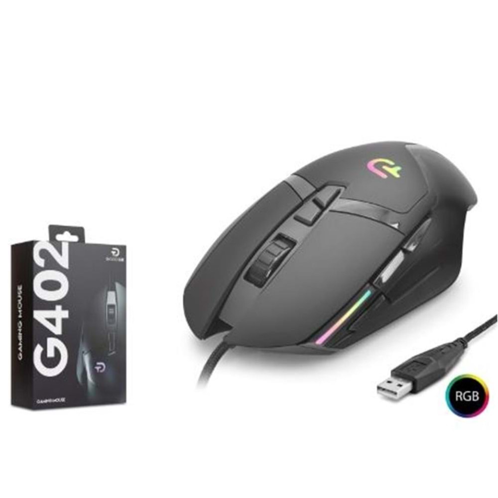 GOOD PRO G402 RGB Gaming Mouse 7200 DPI 7 Tuş 1000Hz Siyah