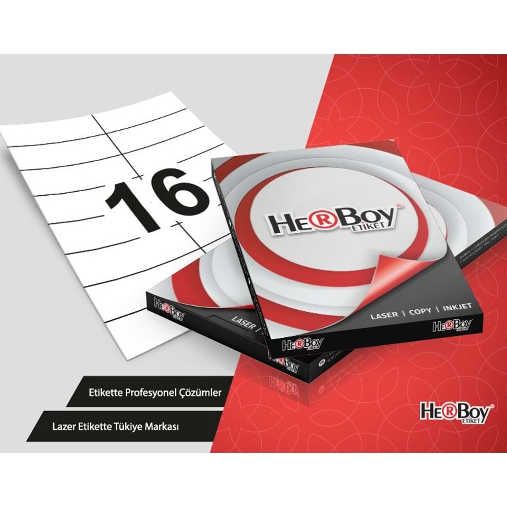 Herboy Laser Etiket 100 YP 105x37.125 Laser-Copy-Inkjet HB-1105