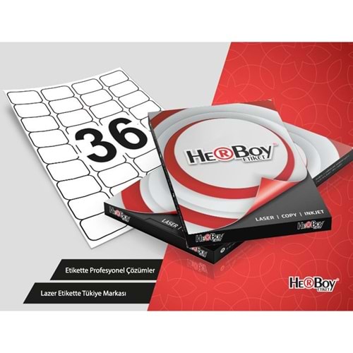 Herboy Laser Etiket 100 YP 45x30 Laser-Copy-Inkjet HB-1036