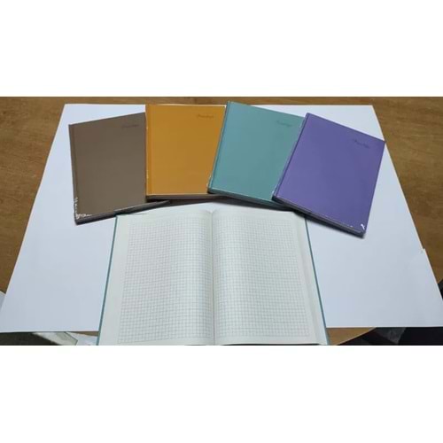 Elma Sert Kapak Defter Prestige Defter Ciltli 17x24 100 YP Çizgili