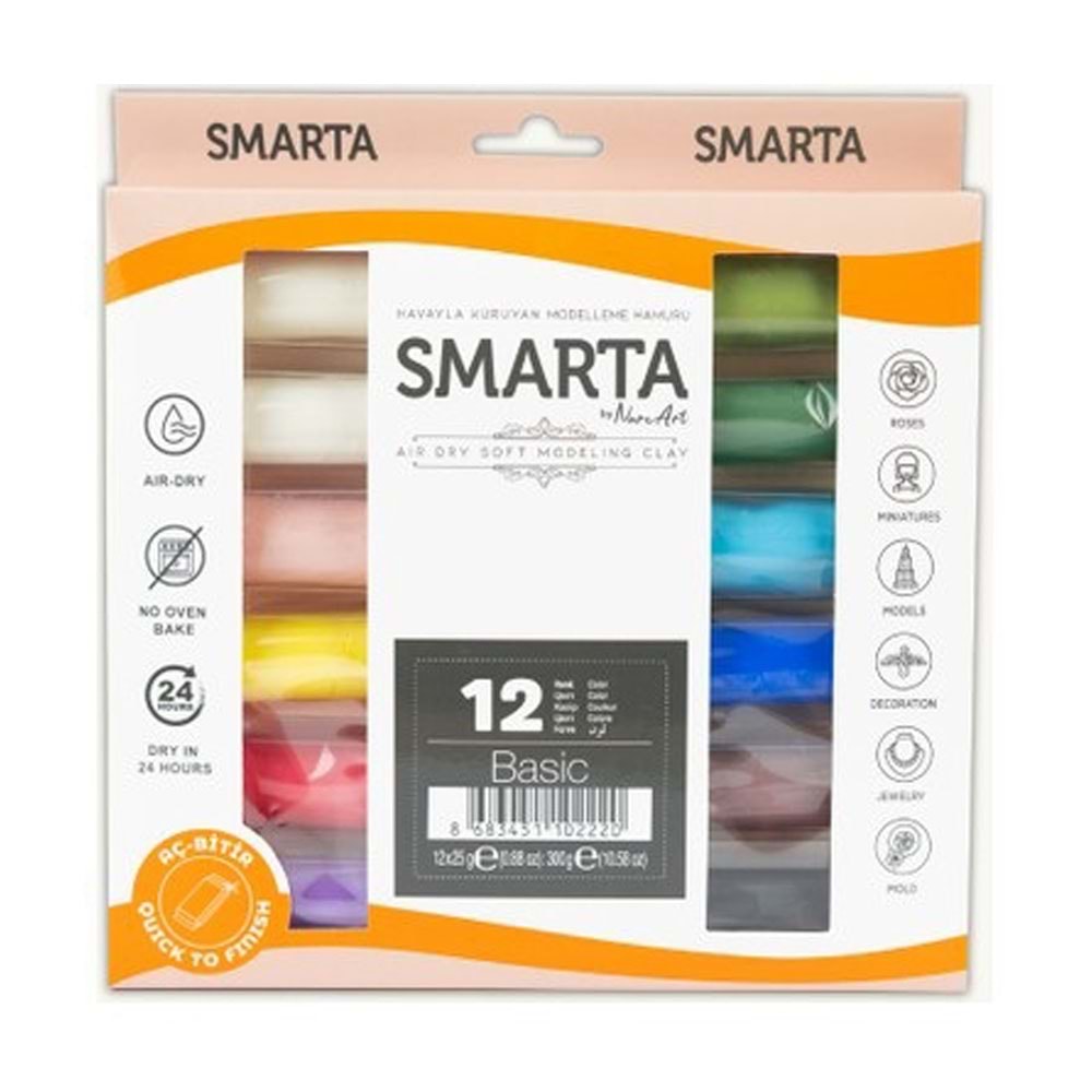 Smarta Hava İle Kuruyan Modelleme Seti 12 Li 30000090