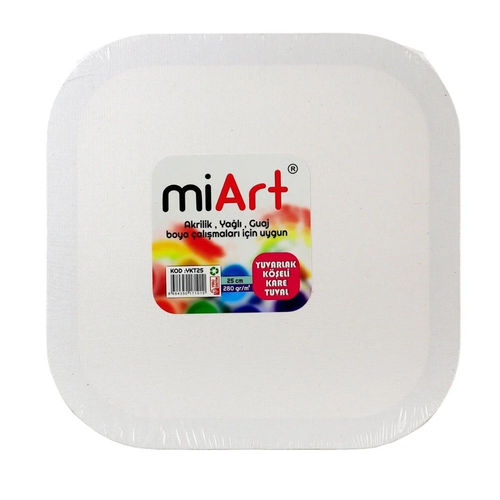 Miart Tuval Yuvarlak Köşeli Kare 25 Cm
