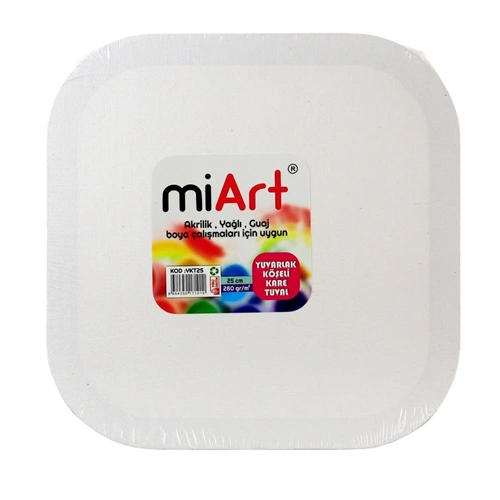 Miart Tuval Yuvarlak Köşeli Kare 25 Cm