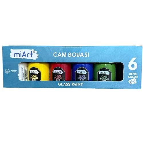 Miart Cam Boyası 6 Lı Set 30 ML