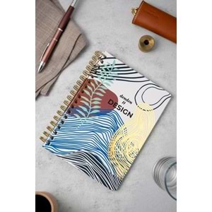 Denden Altın Spiralli Seri Redactar Beyaz 17x24