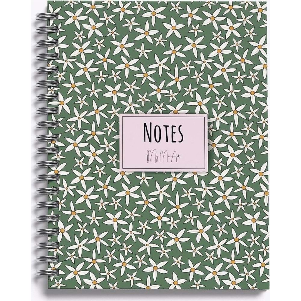 My Mia Art Sert Kapaklı Defter Yaz Seri Starflower-Midi 14x20