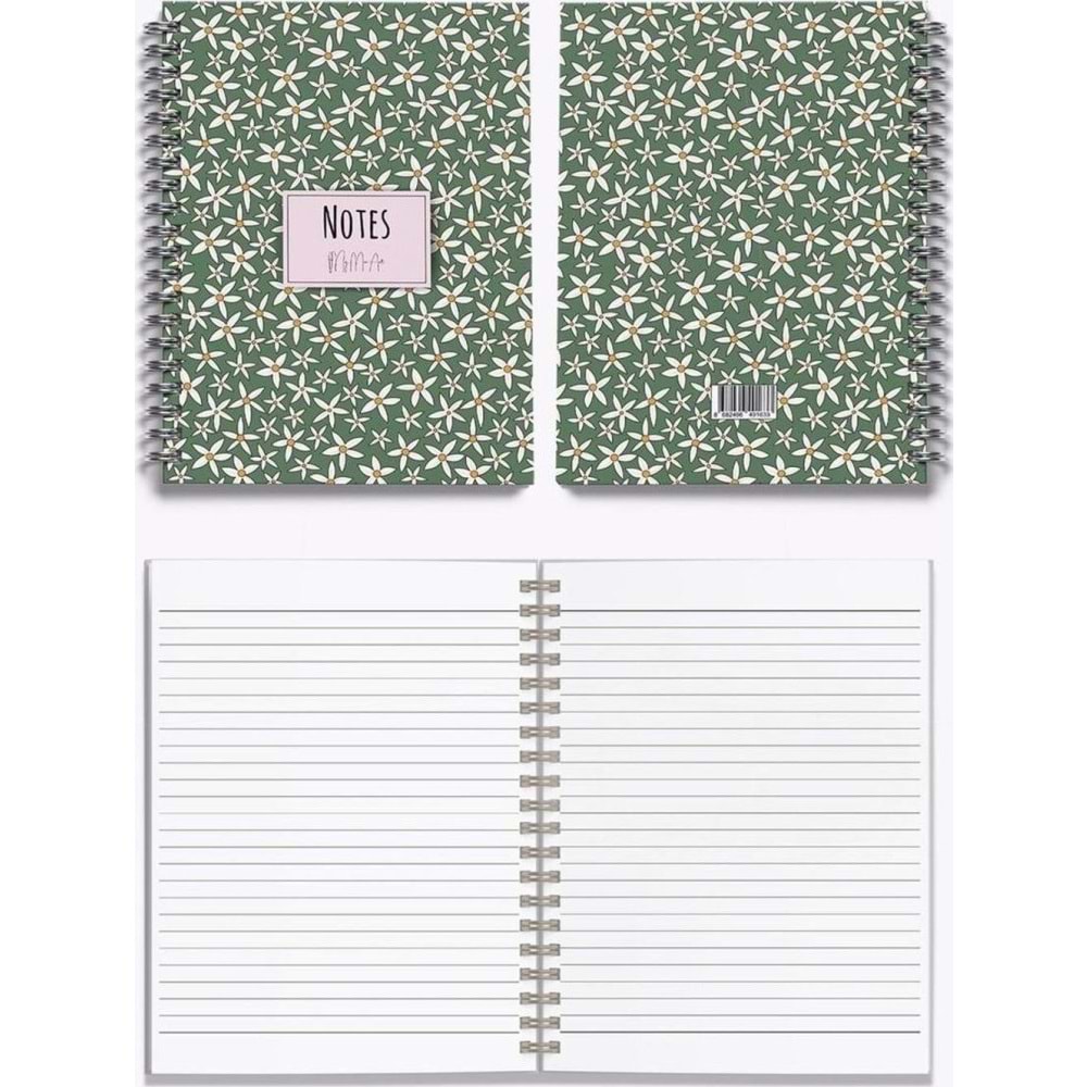 My Mia Art Sert Kapaklı Defter Yaz Seri Starflower-Midi 14x20