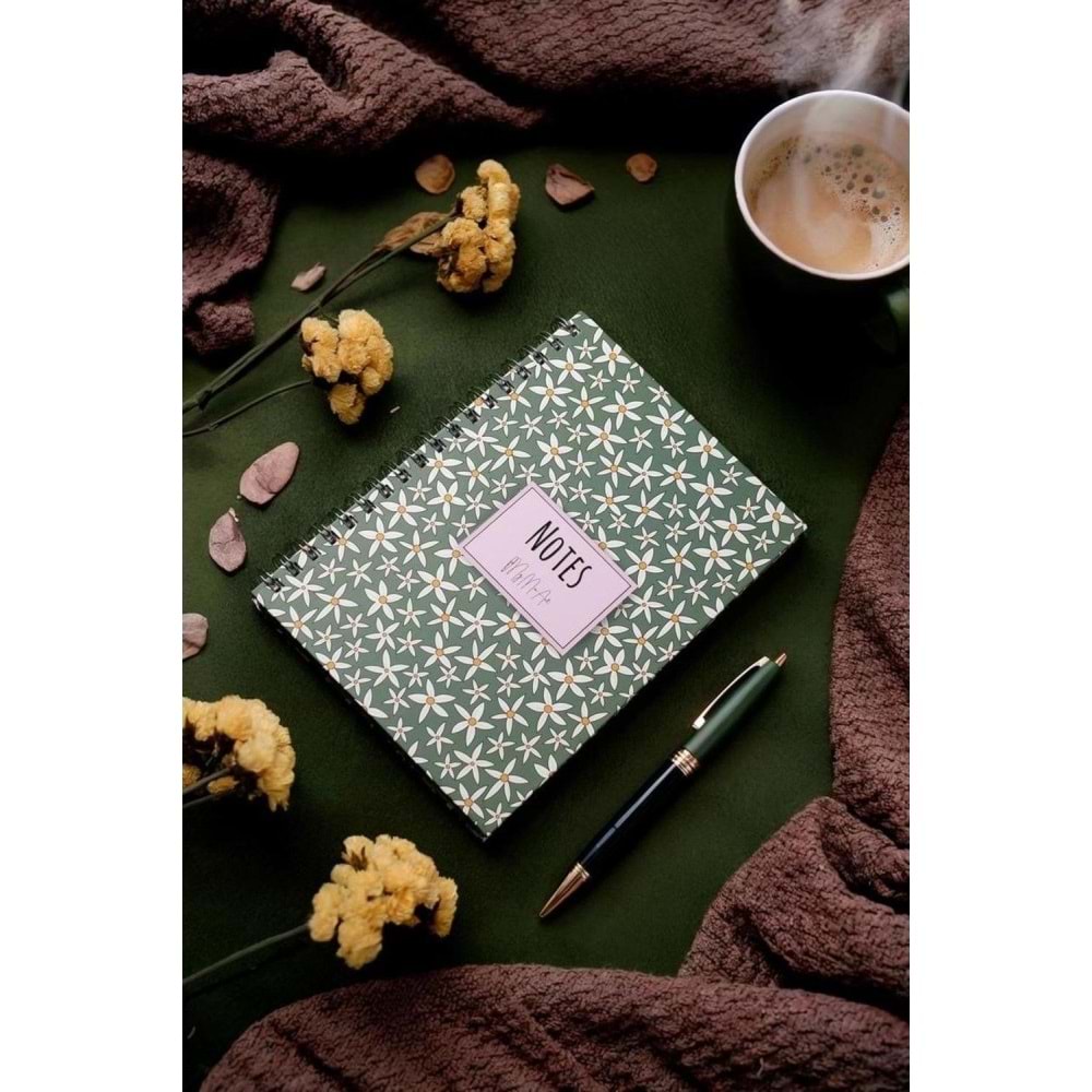 My Mia Art Sert Kapaklı Defter Yaz Seri Starflower-Midi 14x20