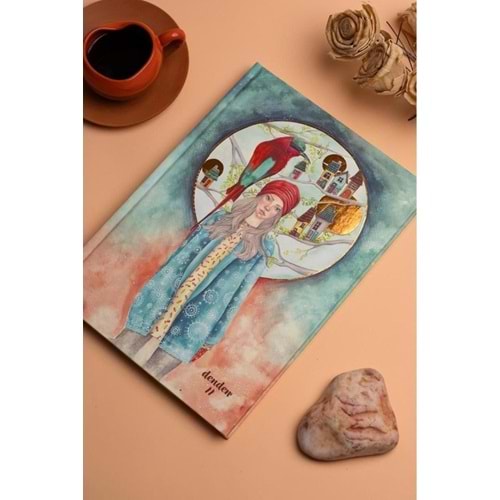 Denden Sert Kapaklı Defter Ayla Acet Yaldız Seri Düş Çizgisi 17x24