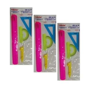 Beş Yıldızlar Elastik Çizim Takımı 30 Cm Pergelli 166 (1 Adet)