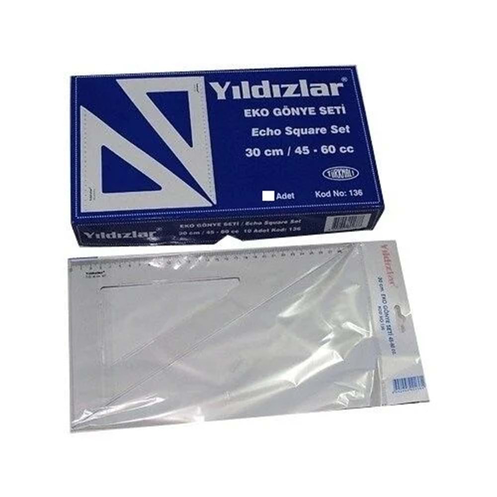 Beş Yıldızlar Eko Gönye Seti 45-60 CC 30 Cm 136 (1 Adet)