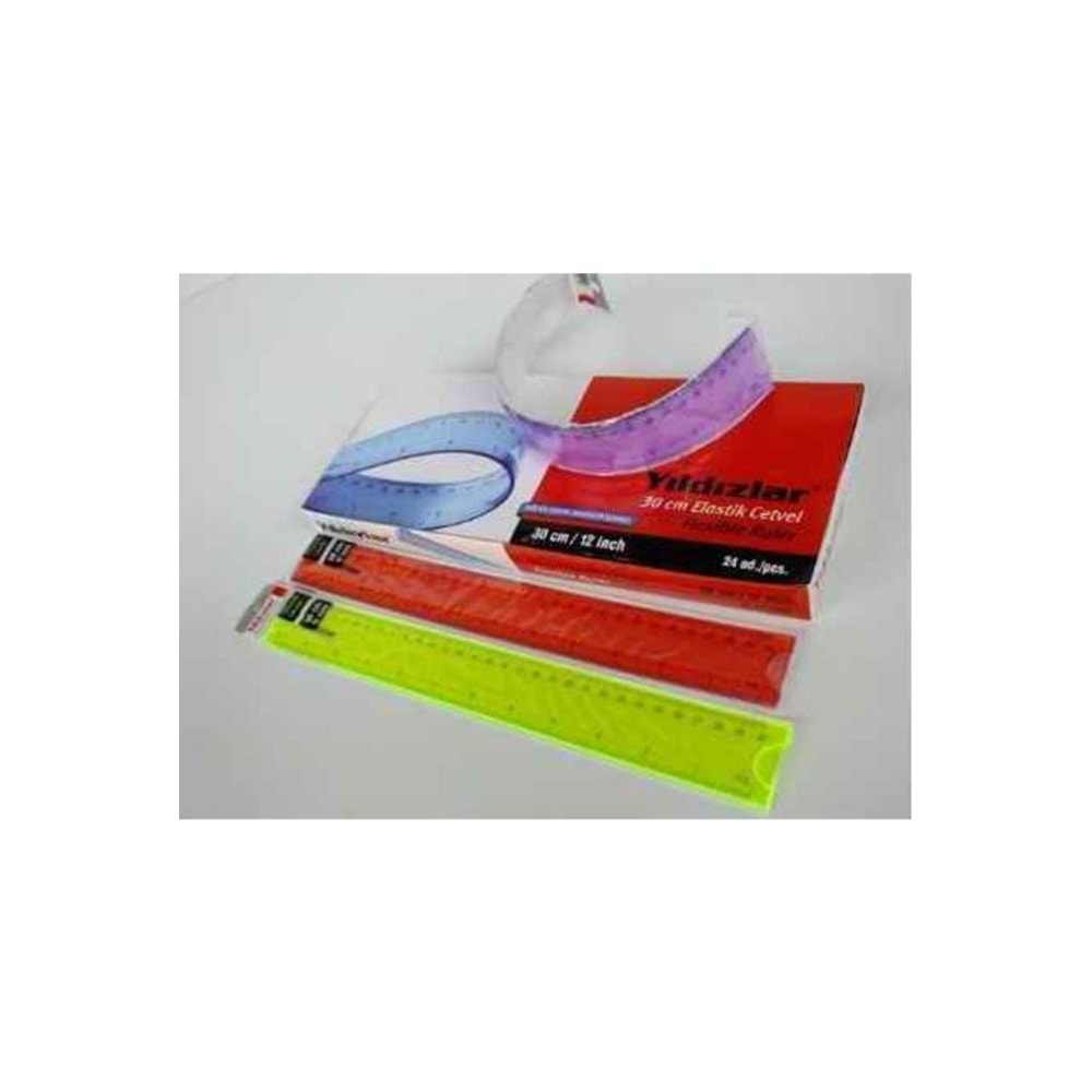 Beş Yıldızlar Elastik Cetvel 30 Cm 146 (1 Adet)