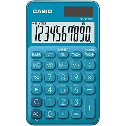 Casio SL-310UC-BU Cep Tipi 10 Hane Mavi Hesap Makinesi