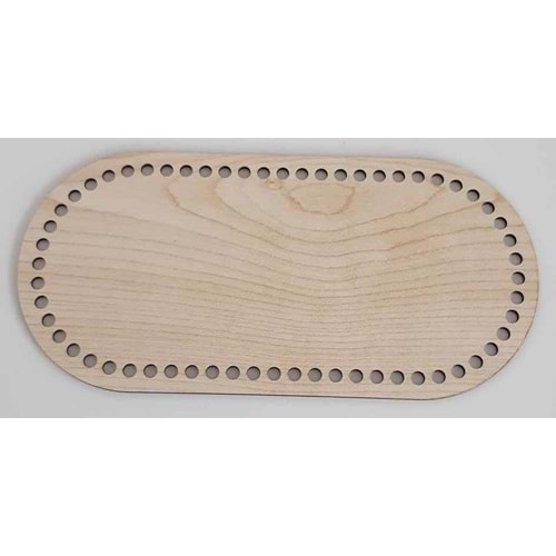 Çanta Aksesuar Ahşap 30X12 Cm Oval Çanta Tabanı (Açık Renk)