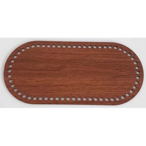 Çanta Aksesuar Ahşap 25X12 Cm Oval Çanta Tabanı (Koyu Renk)