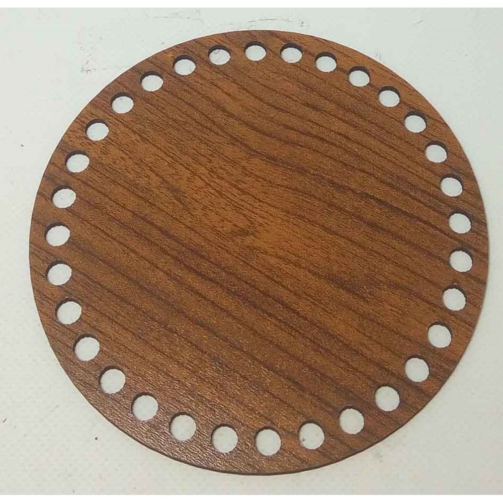 Çanta Aksesuar Ahşap 15 Cm Çapında Plaka