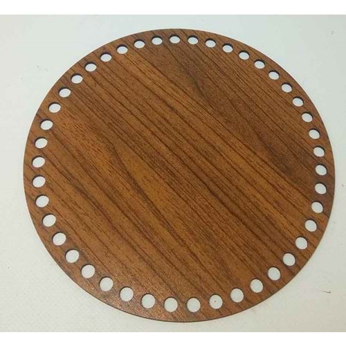 Çanta Aksesuar Ahşap 25 Cm Çapında Plaka