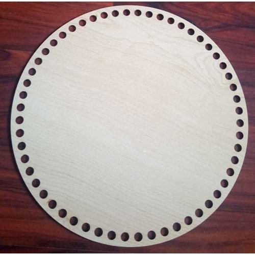 Çanta Aksesuar Ahşap 25 Cm Çapında Plaka
