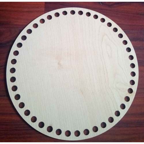 Çanta Aksesuar Ahşap 20 Cm Çapında Plaka
