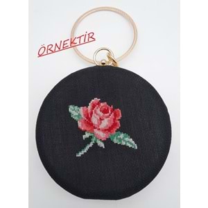 Çanta Aksesuar Abiye Çanta Kalıbı Oval Kenar Füme Metal