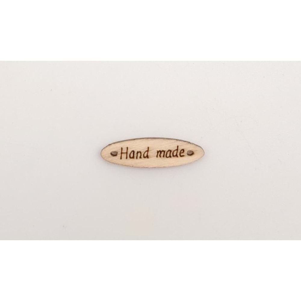 Çanta Aksesuar 0.8X2.8 Cm Cm Ahşap Etiket 1 Adet No:3