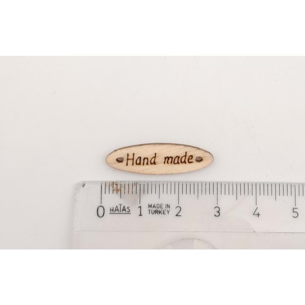 Çanta Aksesuar 0.8X2.8 Cm Cm Ahşap Etiket 1 Adet No:3