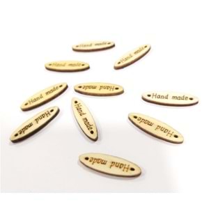 Çanta Aksesuar 0.8X2.8 Cm Cm Ahşap Etiket 1 Adet No:3