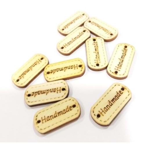 Çanta Aksesuar 10'Lu Ahşap Etiket 1.1X2.3 Cm No:2