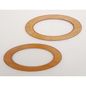 Çanta Aksesuar Oval Model 9x19.5 cm Ahşap Renk Ahşap Çanta Sapı