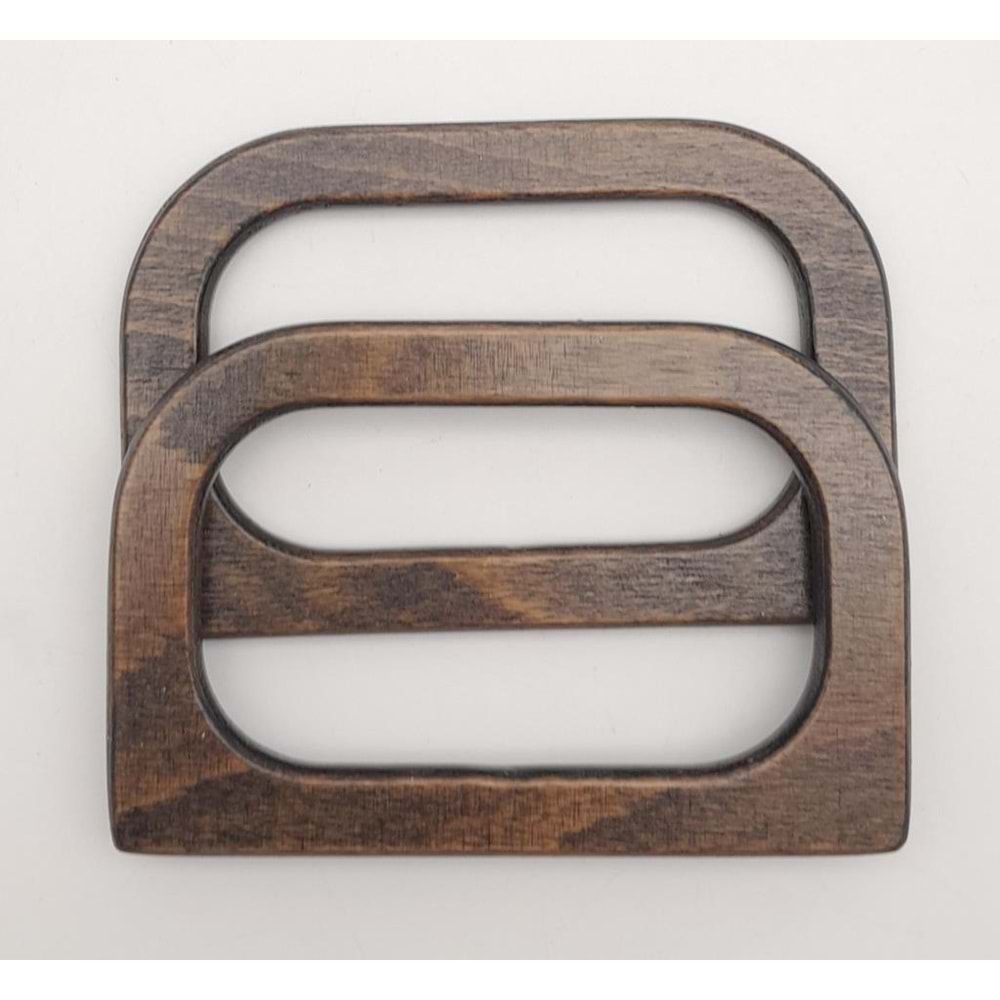 Çanta Aksesuar Oval Dikdörtgen Model 8x12 cm Haki Renk Ahşap Çanta Sapı