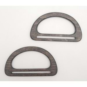 Çanta Aksesuar Köprülü D Model 8.5x15 cm Haki Renk Ahşap Çanta Sapı