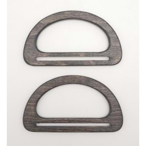 Çanta Aksesuar Köprülü D Model 8.5x15 cm Haki Renk Ahşap Çanta Sapı