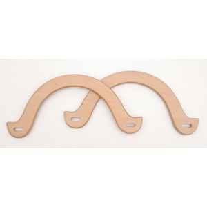 Çanta Aksesuar U Model 10x22 cm Açık Ahşap Renk Ahşap Çanta Sapı