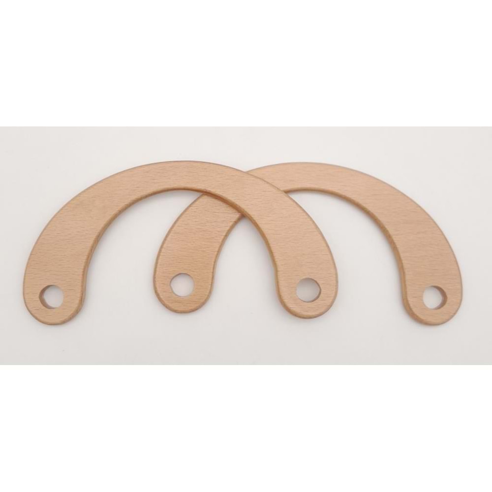 Çanta Aksesuar C Model 9x18 cm Açık Ahşap Renk Ahşap Çanta Sapı