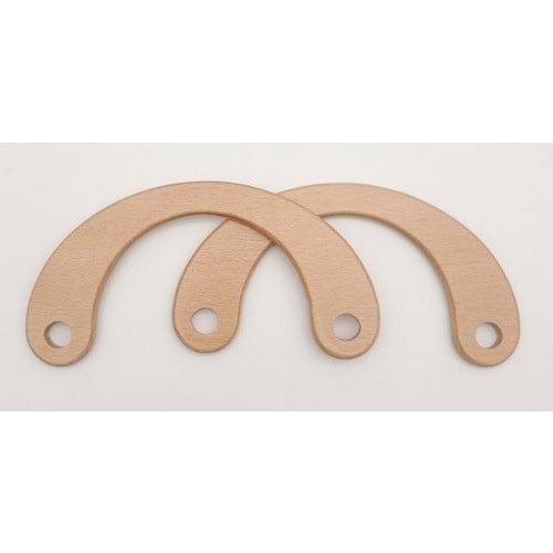 Çanta Aksesuar C Model 9x18 cm Açık Ahşap Renk Ahşap Çanta Sapı