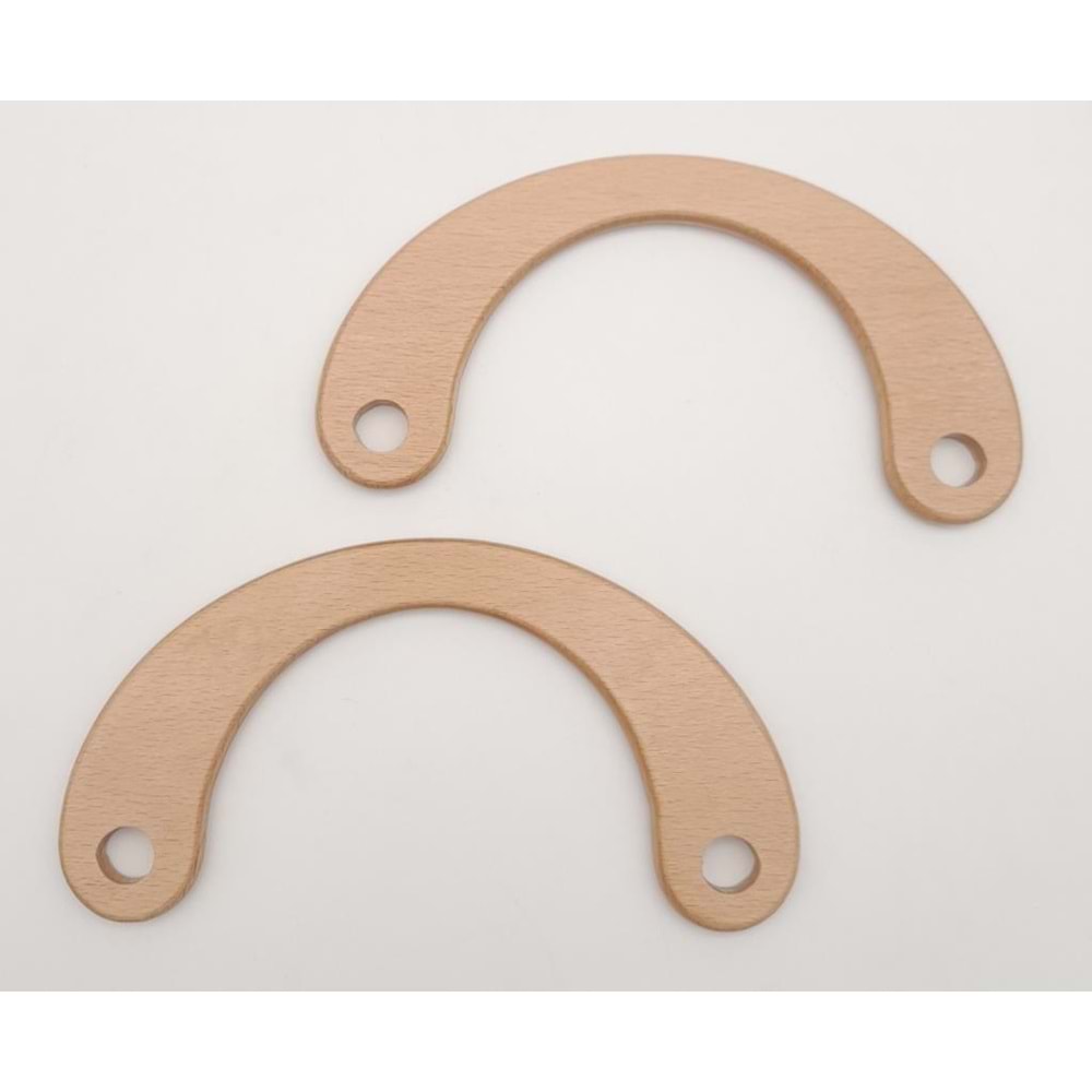 Çanta Aksesuar C Model 9x18 cm Açık Ahşap Renk Ahşap Çanta Sapı