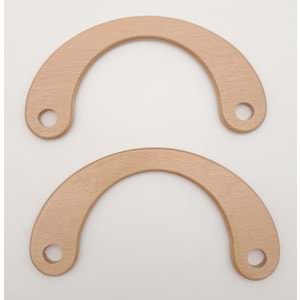 Çanta Aksesuar C Model 9x18 cm Açık Ahşap Renk Ahşap Çanta Sapı