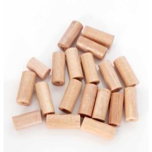 Çanta Aksesuar 20 Mm 10 Adet Açık Renk Ahşap Silindir Boncuk