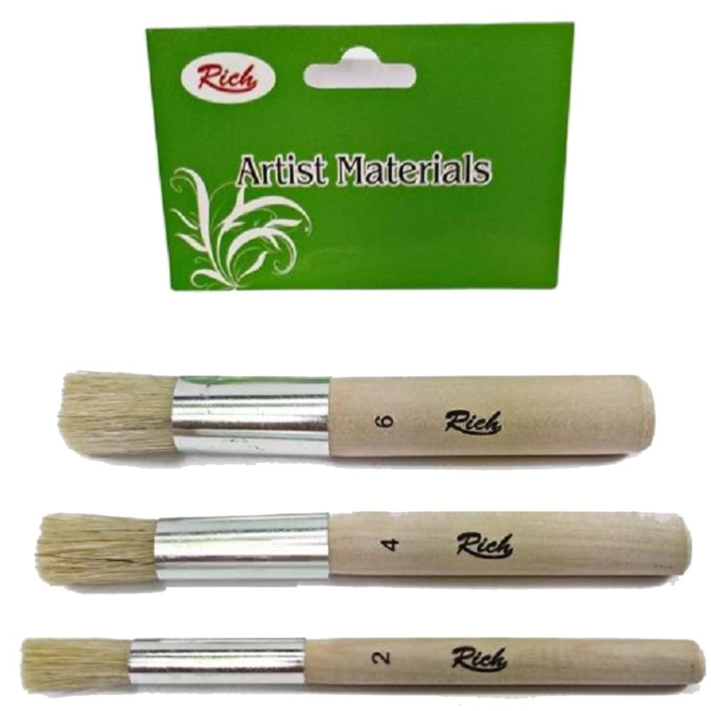 Rich Fırça Stencil 3 Lü Set 2-4-6