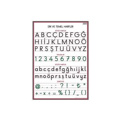 Dik Temel Harfler Panosu