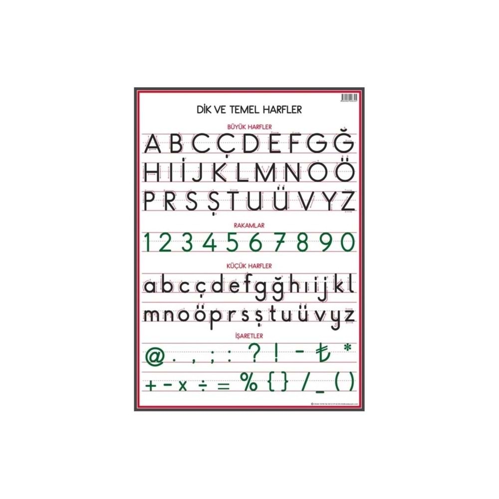 Dik Temel Harfler Panosu
