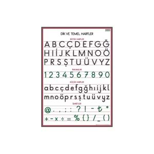 Dik Temel Harfler Panosu