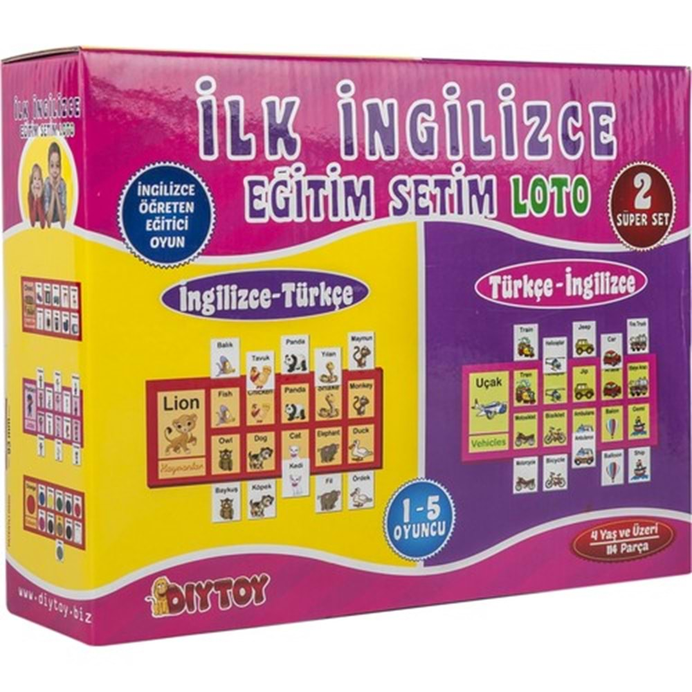 Dıy Toy İngilizce Eğitim Seti Loto