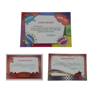 Odak Yayın Başarı Belgesi A4 20 Li