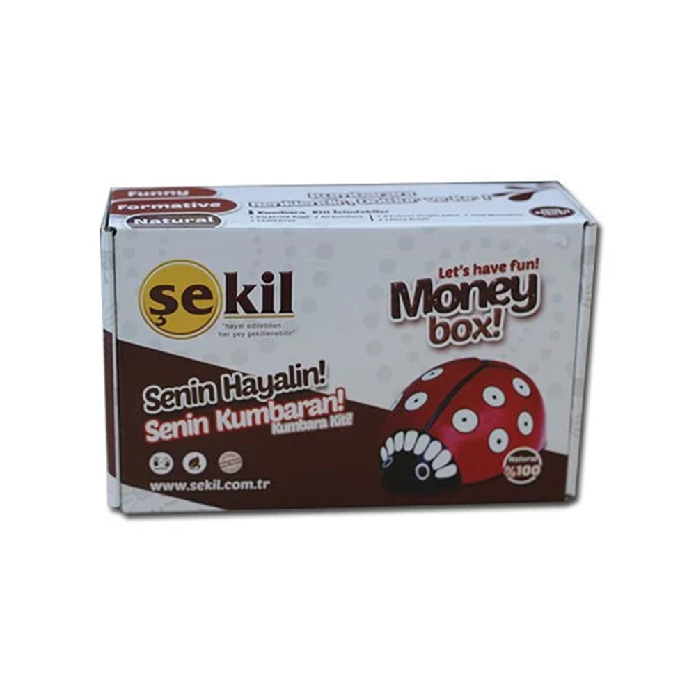Şekil Kumbara Kiti Uğur Böceği Şekilli